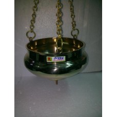 Apex Shirodhara Pot with Oil Flow Control Valve Brass Medium